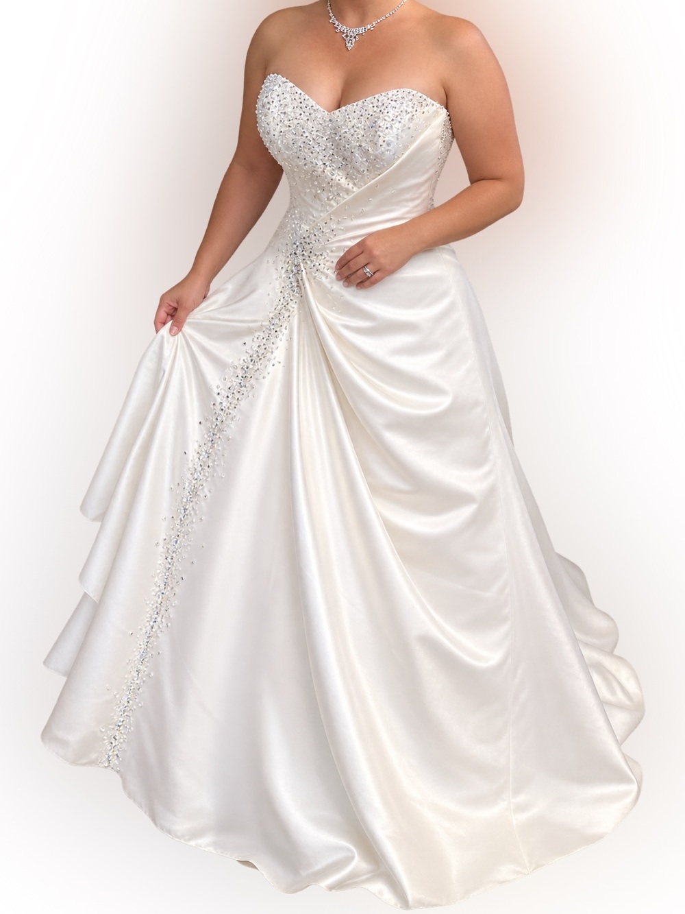 Maggie Sottero Swarovski Crystal Beaded Wedding Gown Size 12